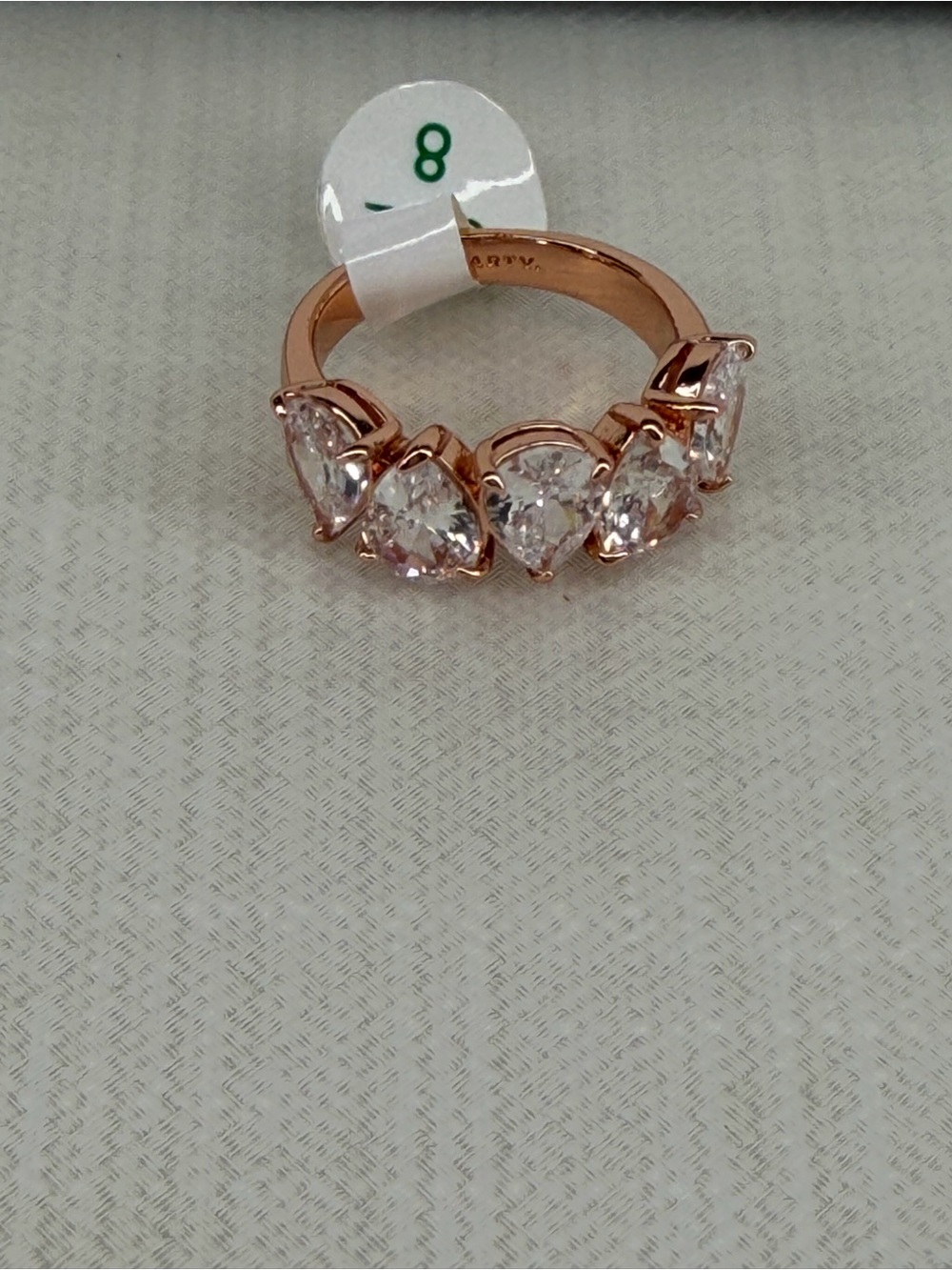 Bomb party og ring size 8 cubic zirconia on rose gold new